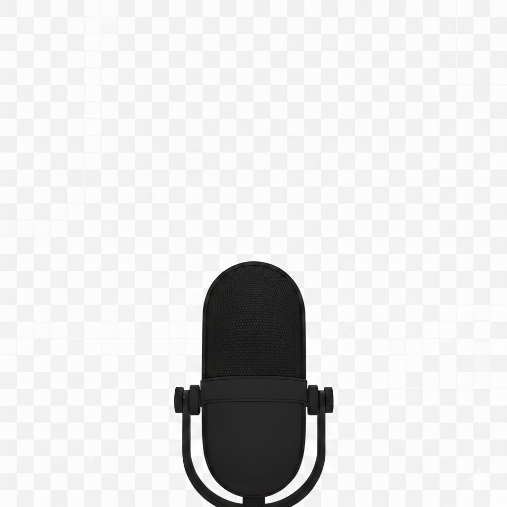 【配信素材】RinkaRoom - 聖域の防音室シリーズ:Midnight Noir Microphone(背景透過パーツ)