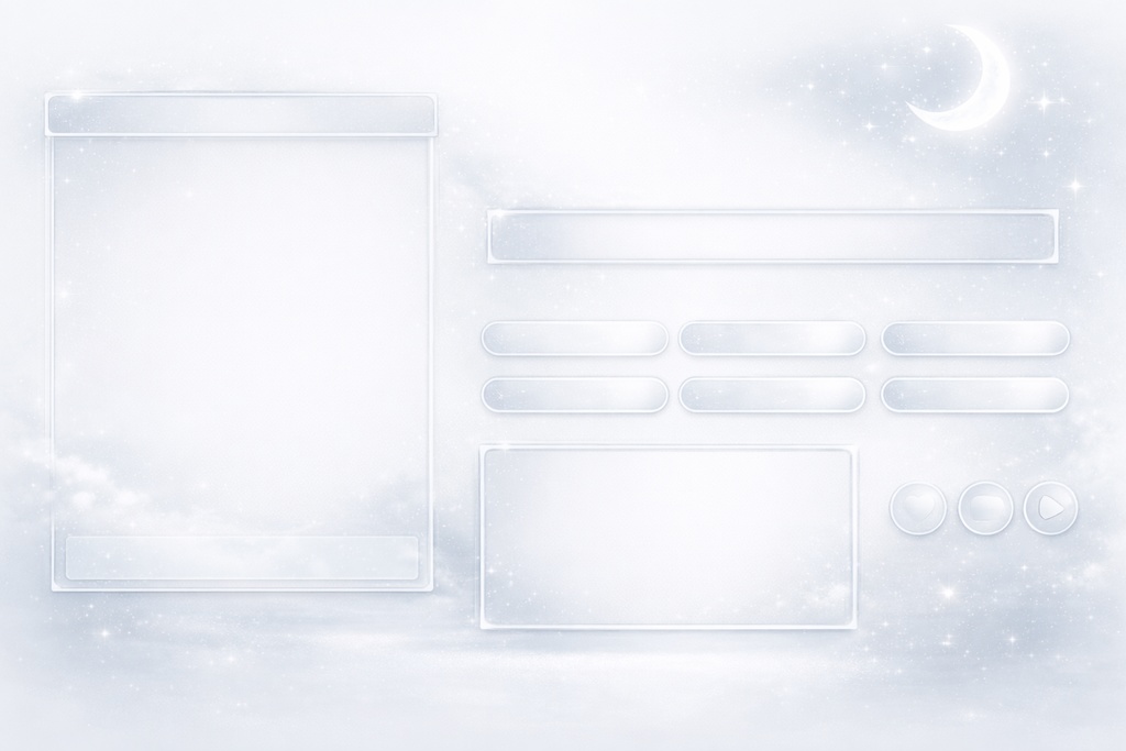 🤍 WhiteLull Calm Background (配信背景・白基調 癒し空間)