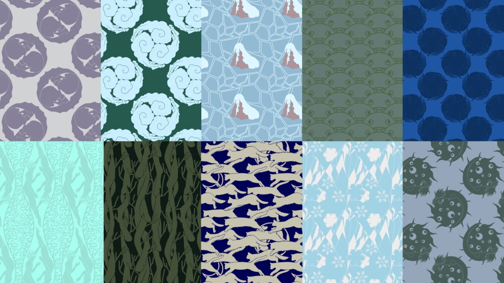 【無料版有り】和柄クトゥルフパターン