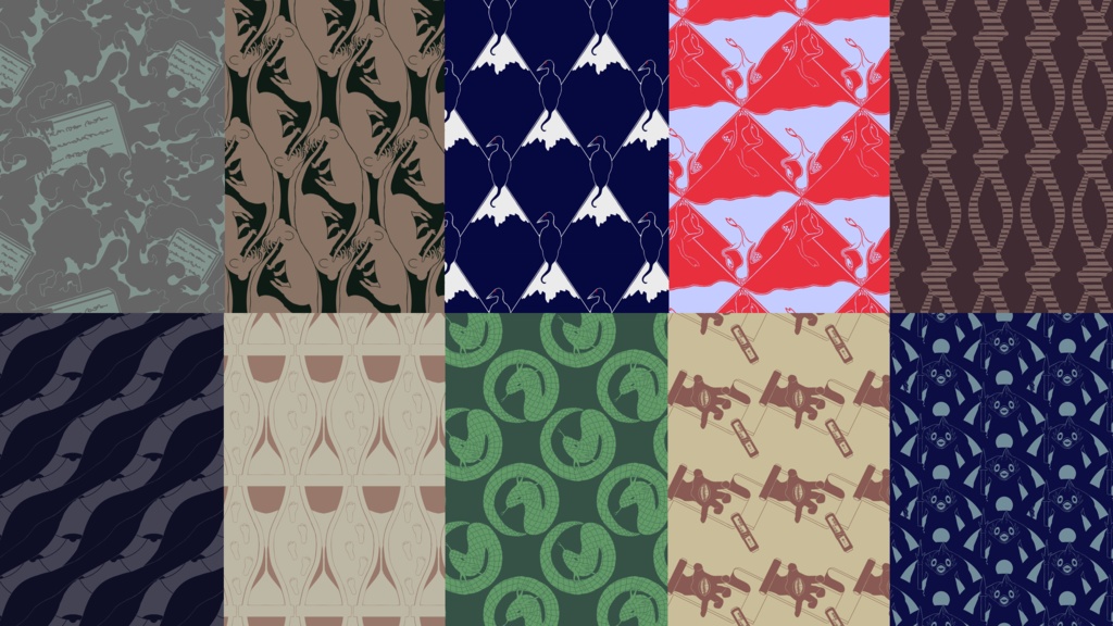 【無料版有り】和柄クトゥルフパターン