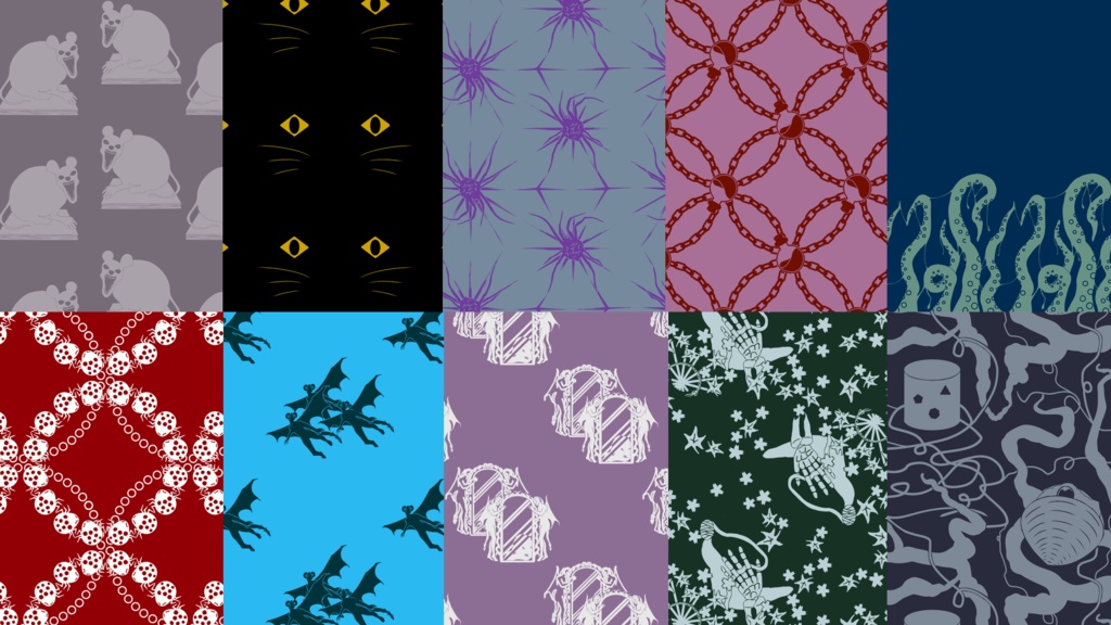 【無料版有り】和柄クトゥルフパターン