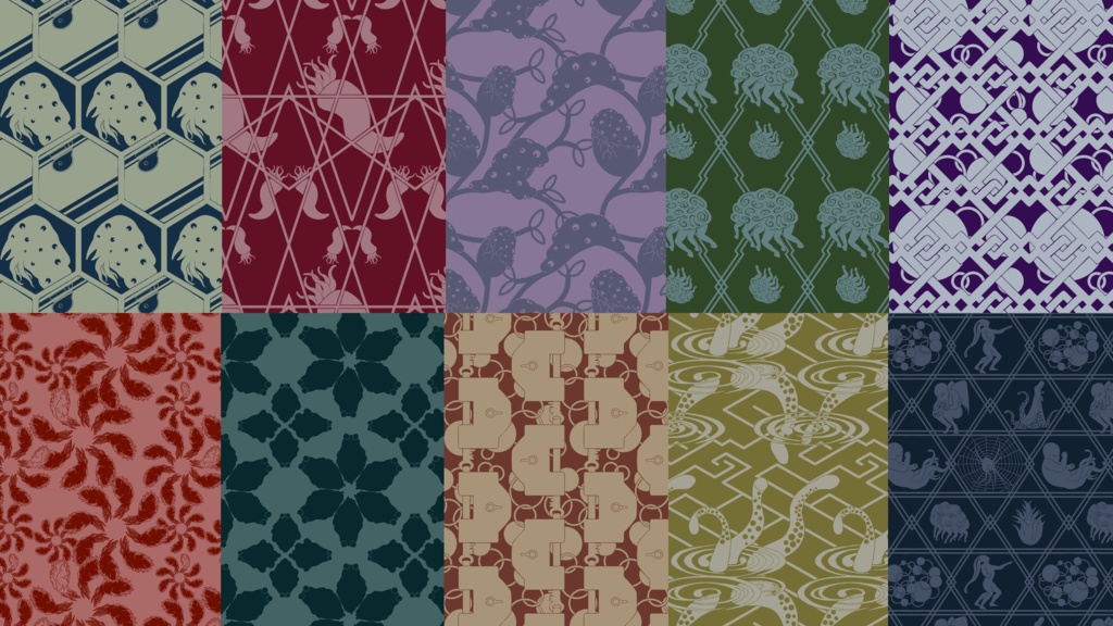 【無料版有り】和柄クトゥルフパターン