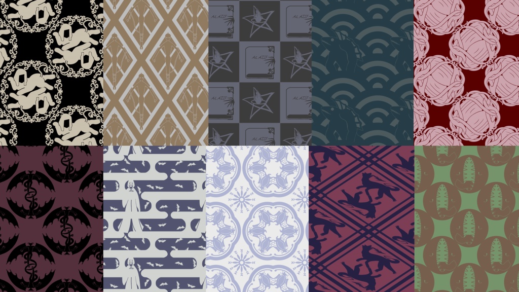 【無料版有り】和柄クトゥルフパターン