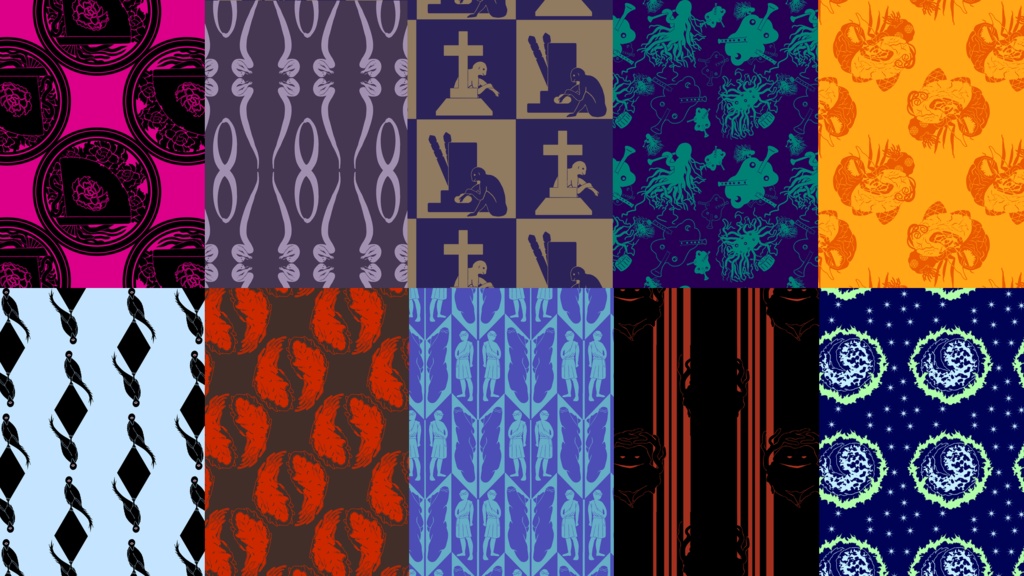 【無料版有り】和柄クトゥルフパターン