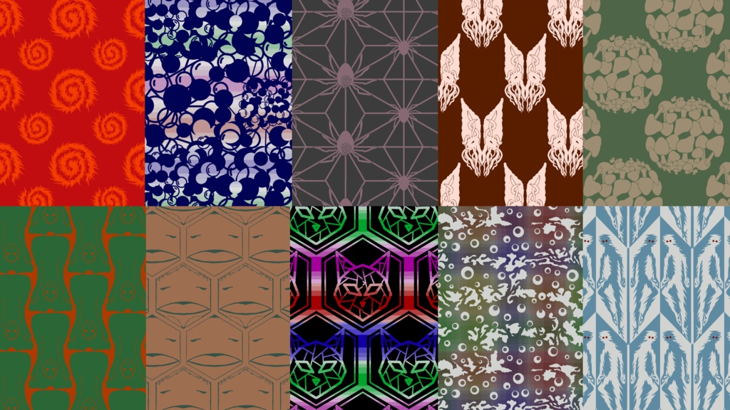 【無料版有り】和柄クトゥルフパターン