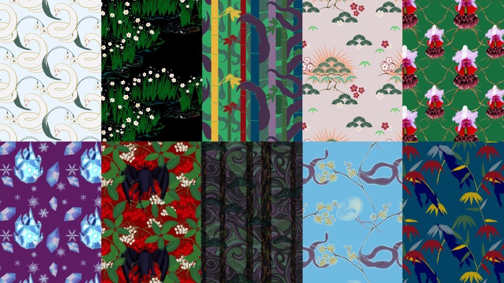 【無料版有】和柄クトウルフ大正浪漫