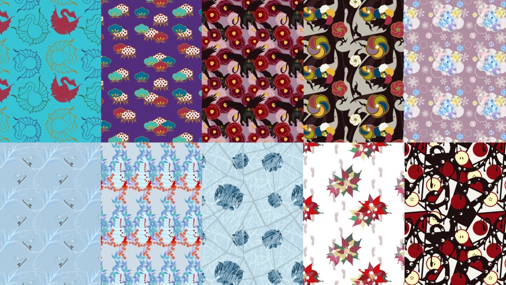 【無料版有】和柄クトウルフ大正浪漫