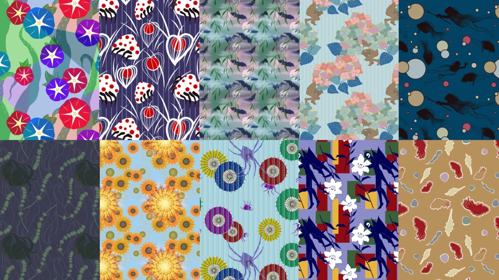 【無料版有】和柄クトウルフ大正浪漫