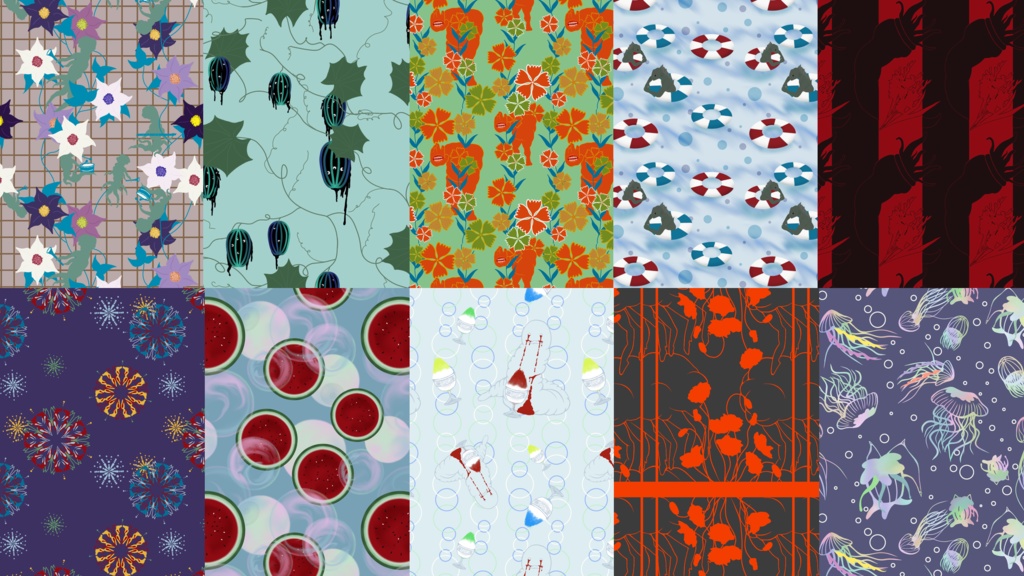 【無料版有】和柄クトウルフ大正浪漫