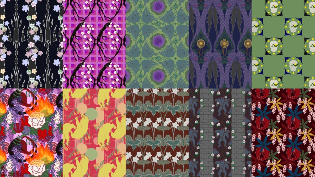 【無料版有】和柄クトウルフ大正浪漫