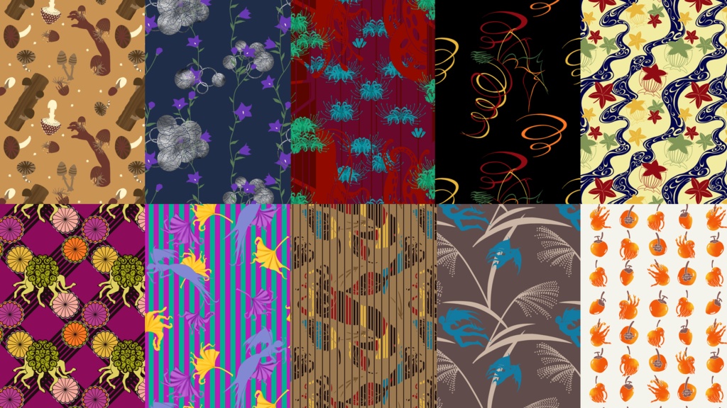 【無料版有】和柄クトウルフ大正浪漫