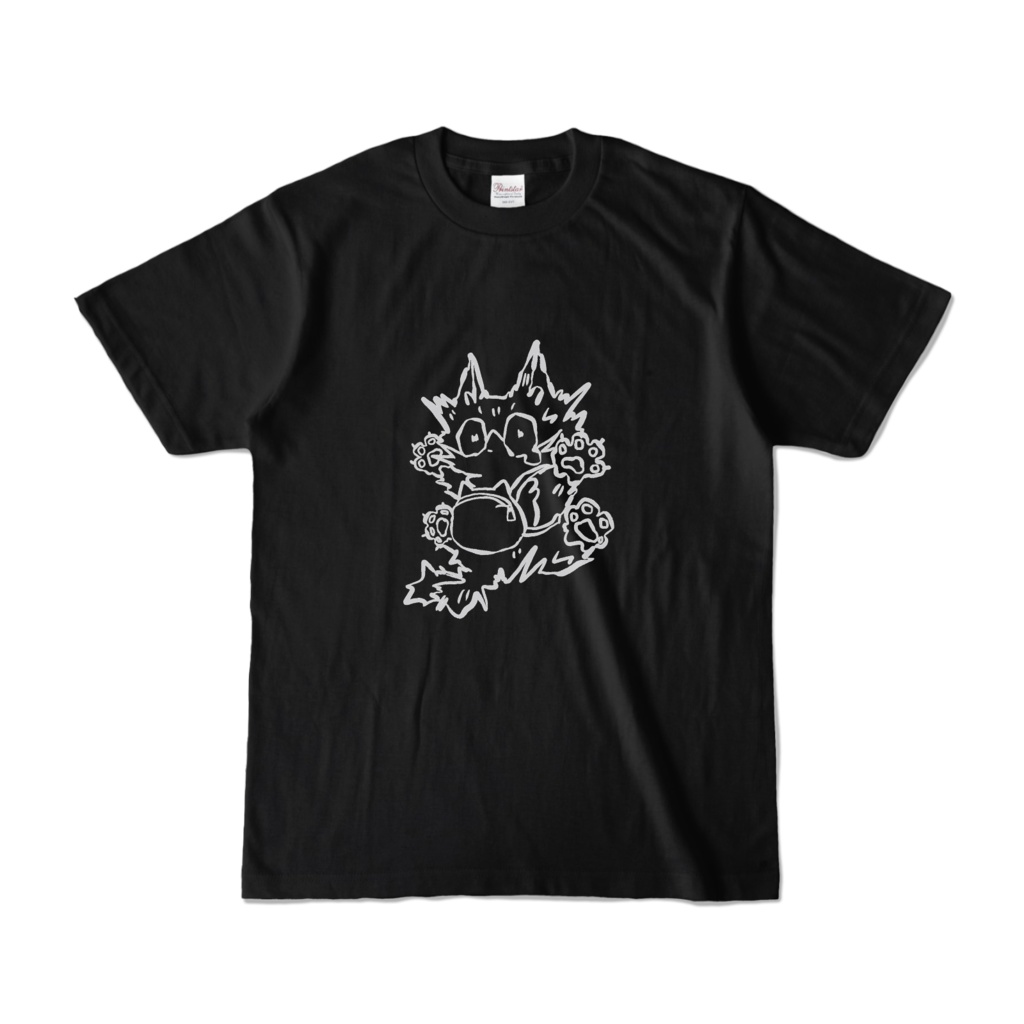 びっくりハイロくんTシャツ:黒