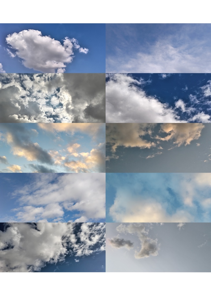 【同人誌表紙素材】空の写真10枚×4種 計40枚セット
