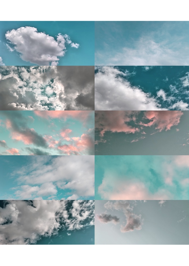 【同人誌表紙素材】空の写真10枚×4種 計40枚セット