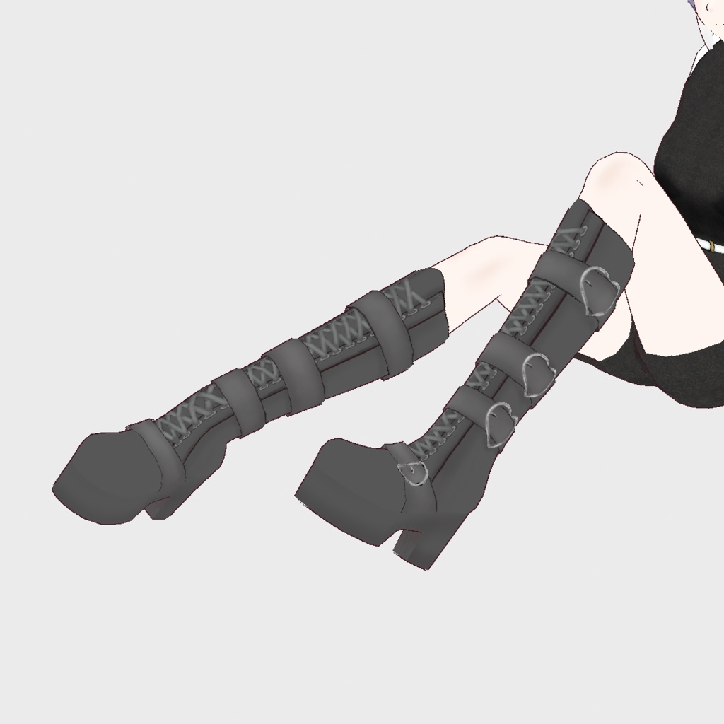 【VRoid】HEART LACEUP BOOTS