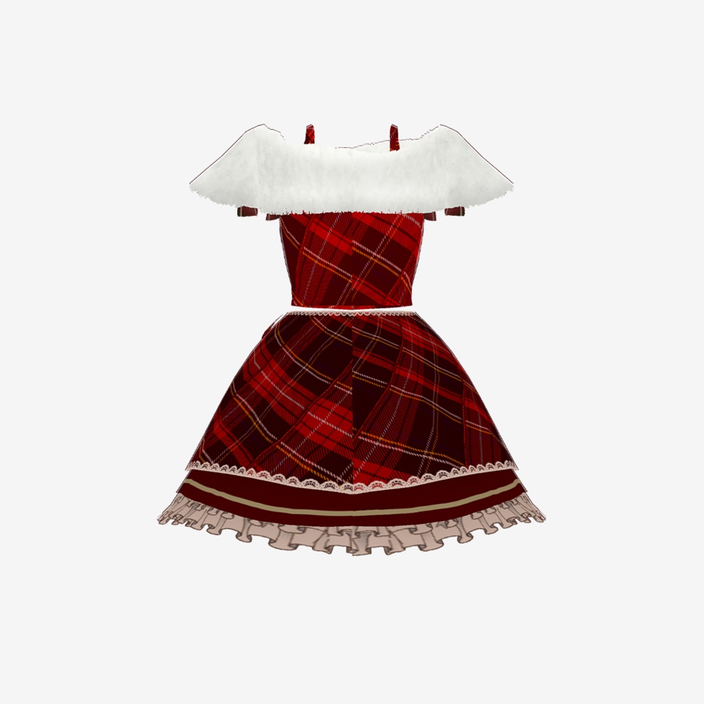 【VRoid】Check patern Dress