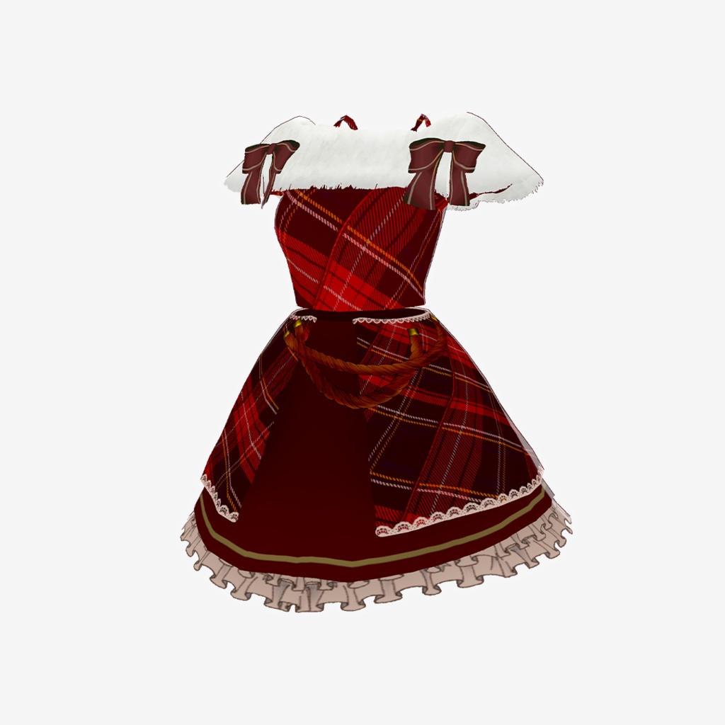 【VRoid】Check patern Dress