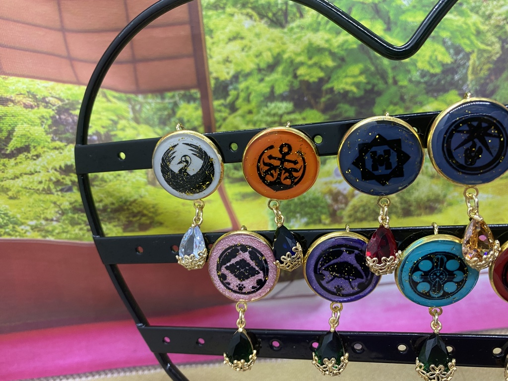 刀剣乱舞 紋マスククリップ 雫チャーム ひっかけタイプ