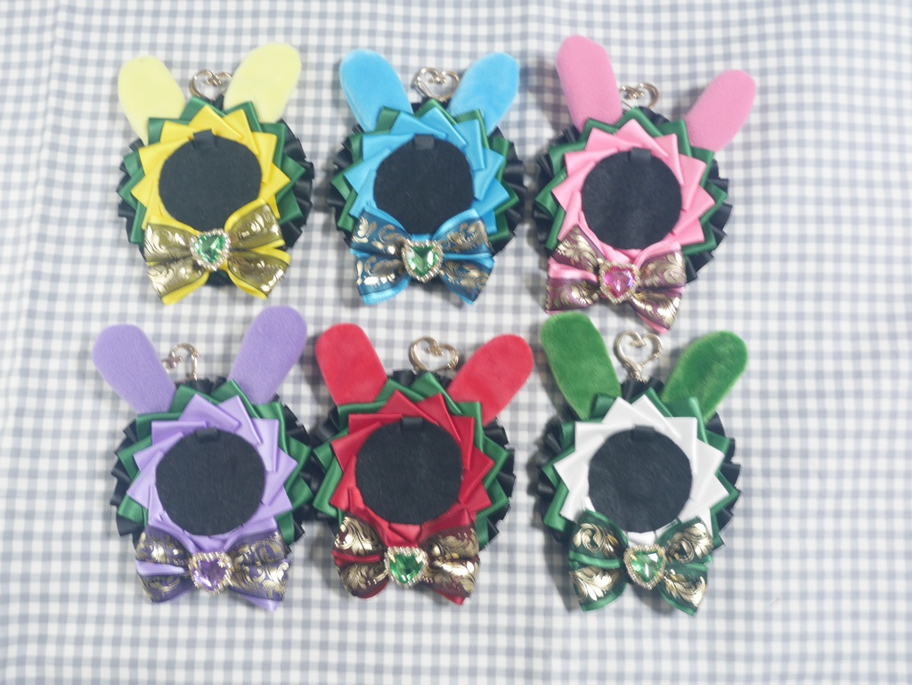 刀剣乱舞イメージカラーうさ耳ロゼット　キーホルダー1