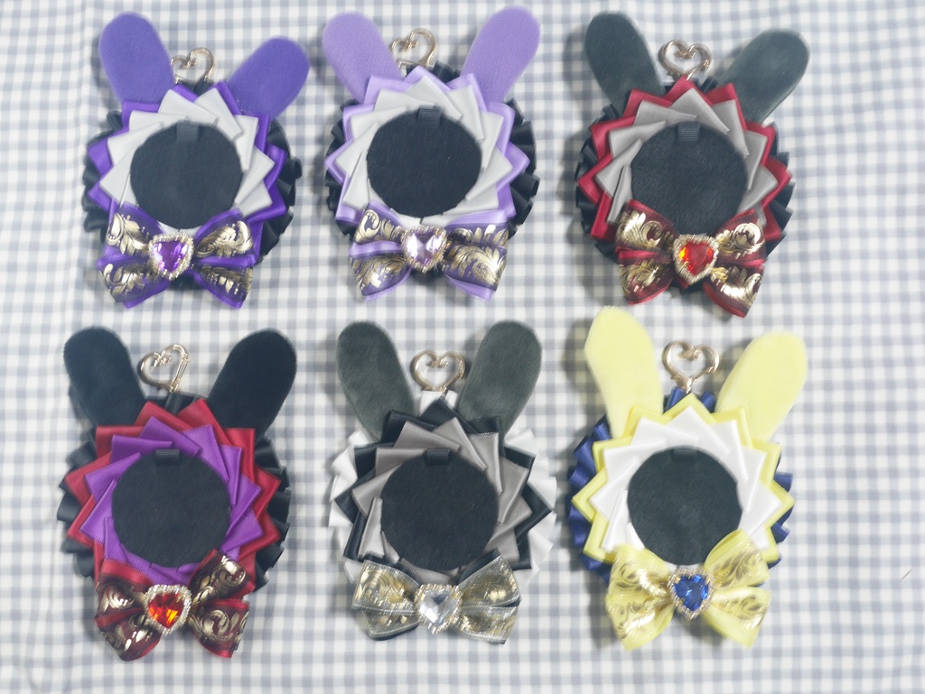 刀剣乱舞イメージカラーうさ耳ロゼット　キーホルダー2