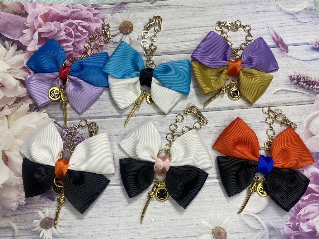 刀剣乱舞イメージカラー　紋＆刀チャーム付きバッグチャーム1　