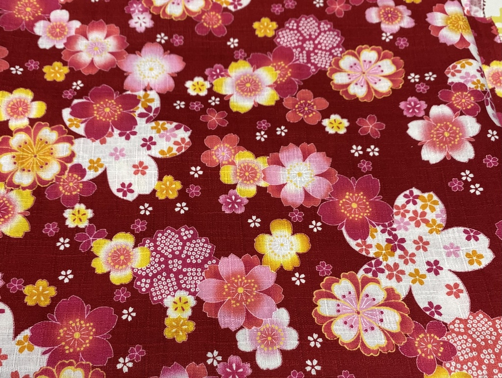 もちもちマスコットポーチ 赤×和柄