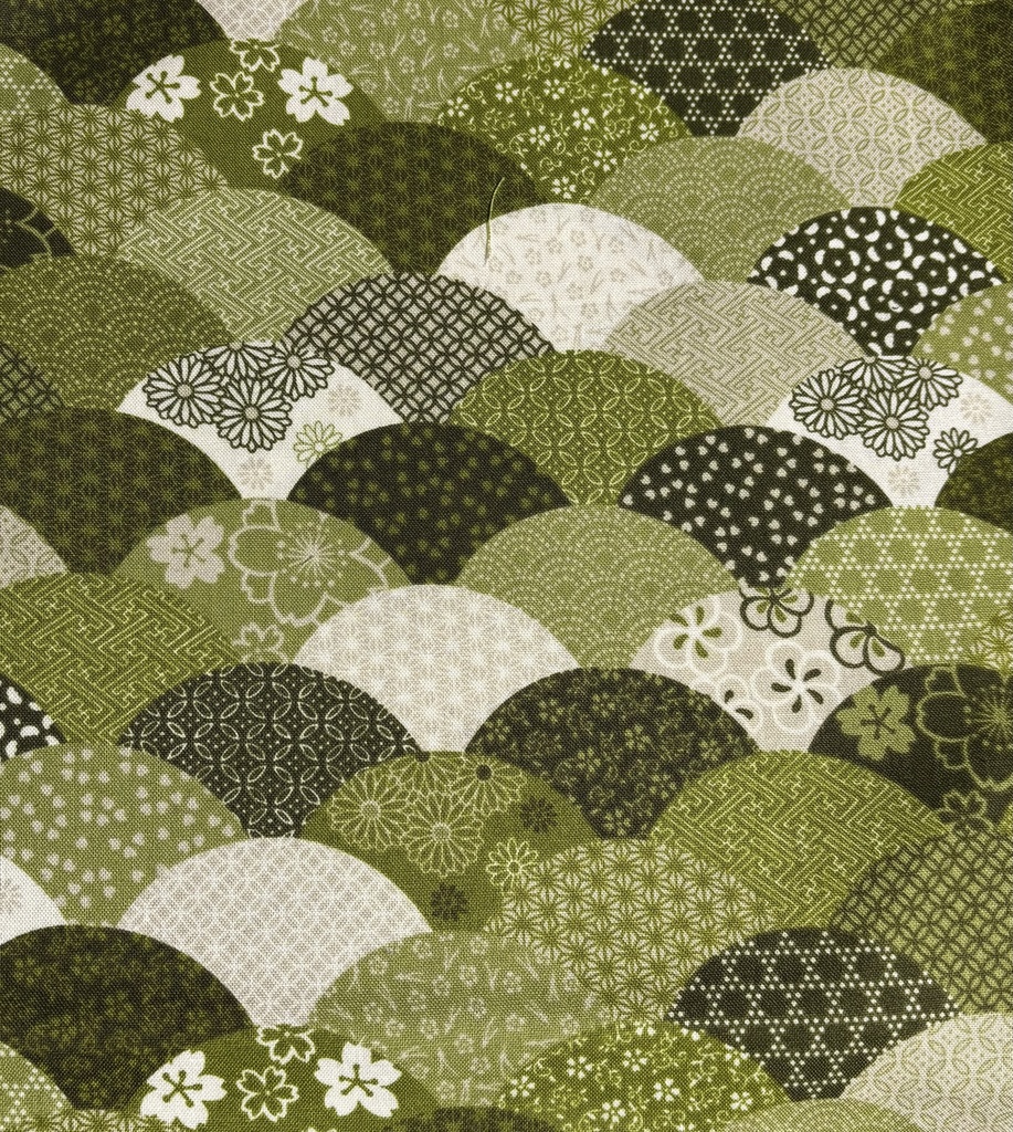 もちもちマスコットポーチ グリーンティ×和柄