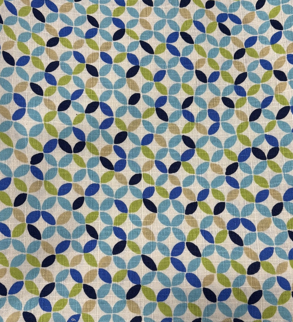 もちもちマスコットポーチ ブルー×和柄