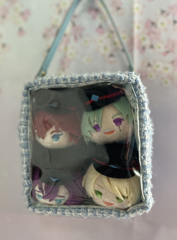 もちもちマスコット4体用ツィードポーチ