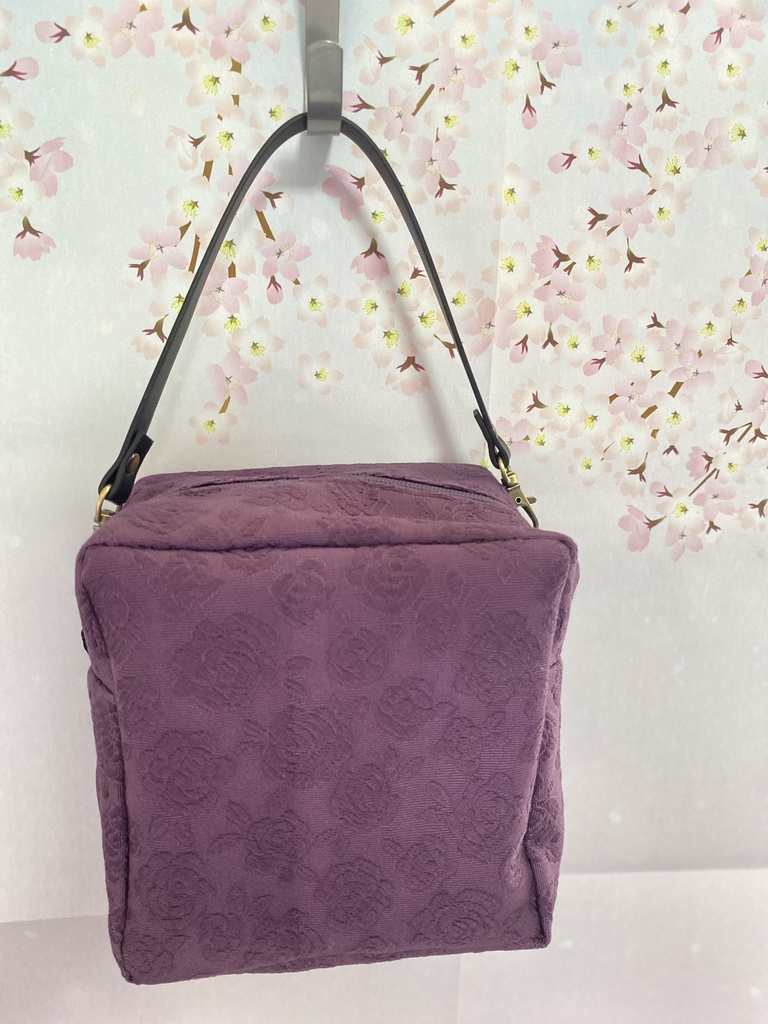 もちもちマスコット4体用ポーチ 薔薇柄ジャガード