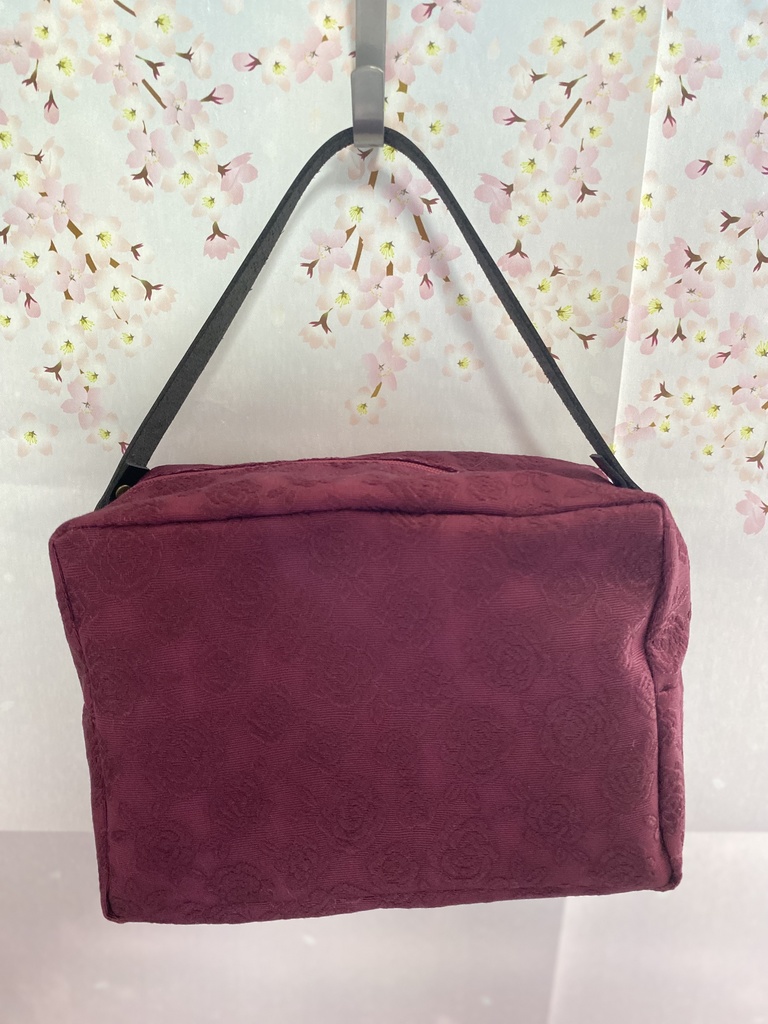 もちもちマスコット6体用ポーチ 薔薇柄ジャガード