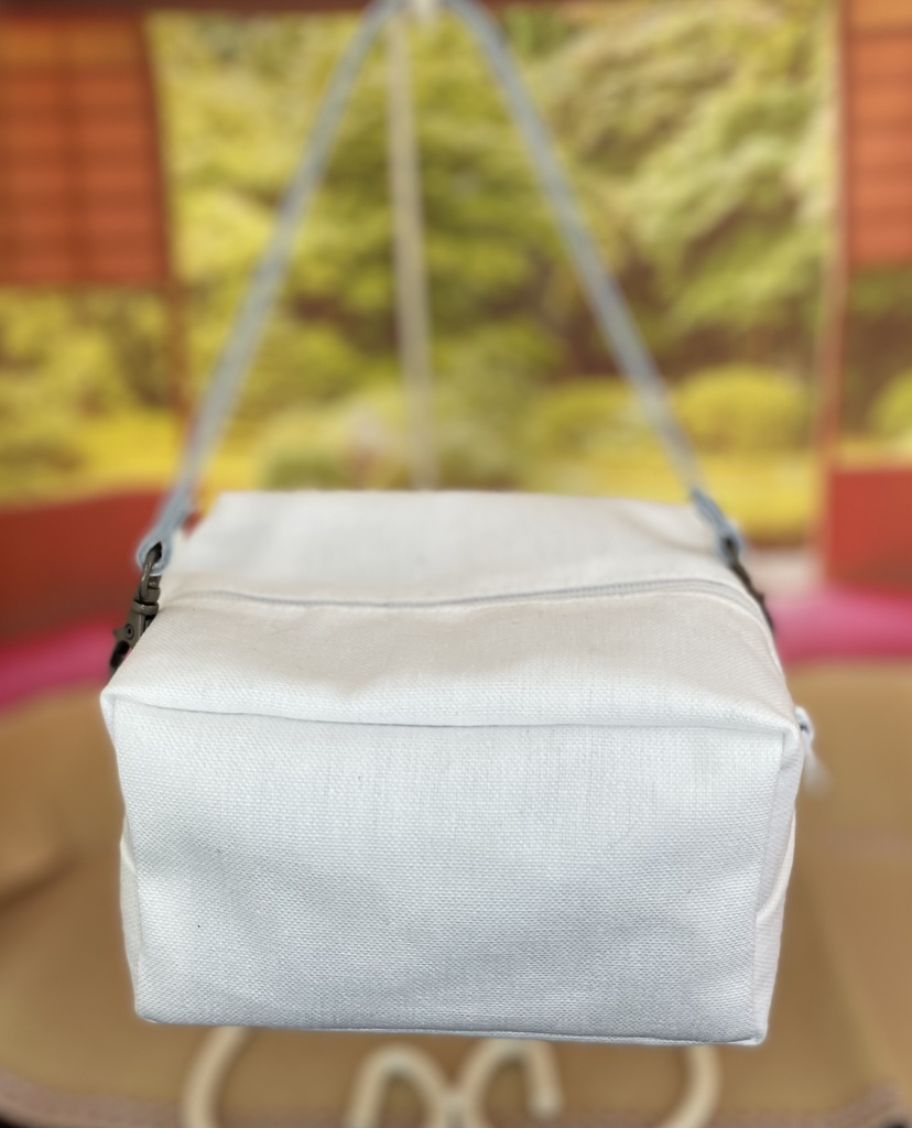 もちもちマスコット2体用ポーチ ホワイト×和柄