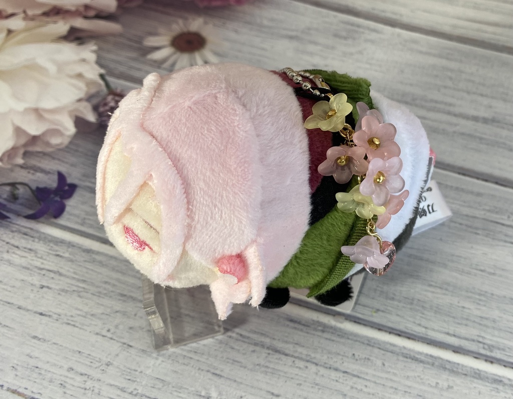 もちもちマスコットアクセサリー 艶消しフラワー×ハート
