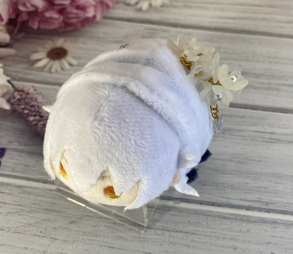 もちもちマスコットアクセサリー 艶消しフラワー×ハート