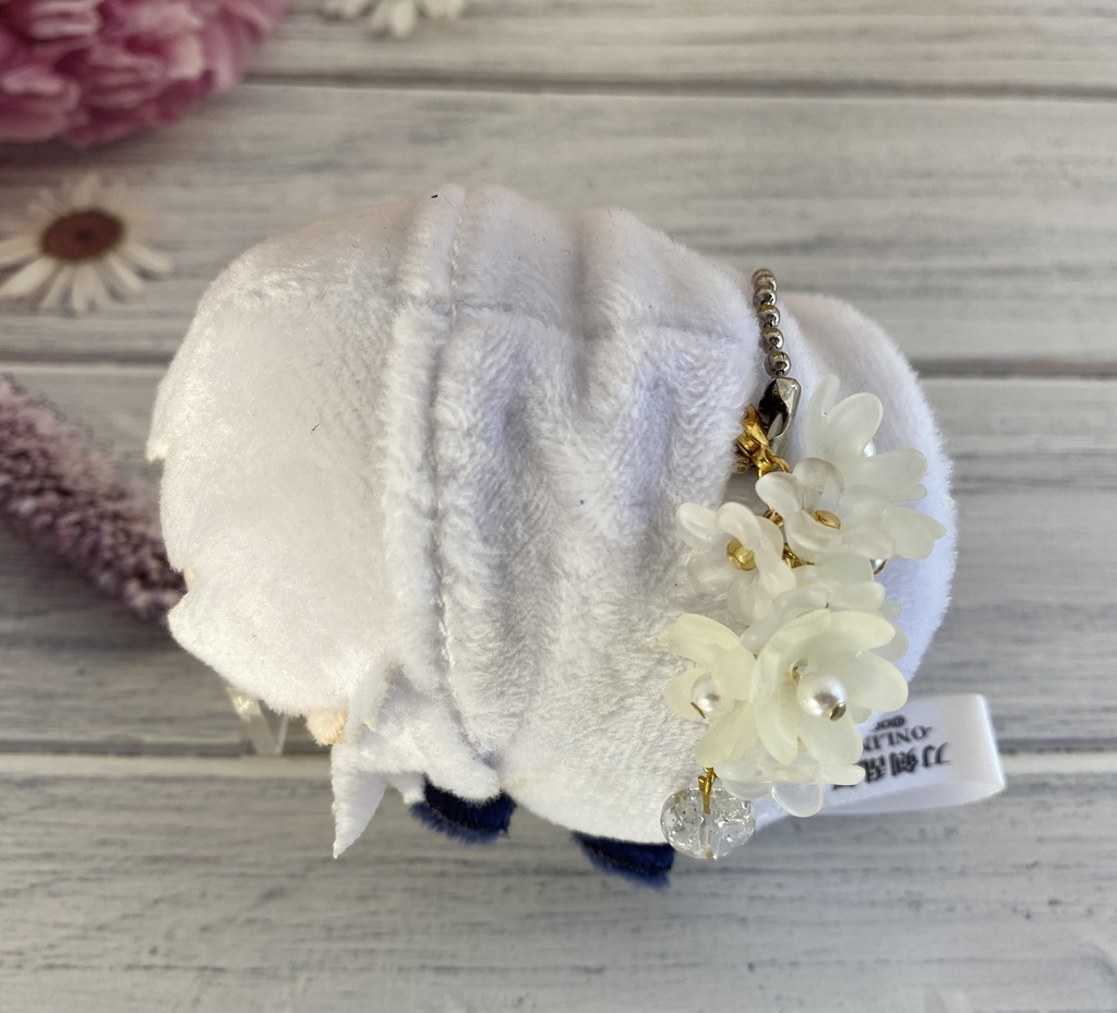 もちもちマスコットアクセサリー 艶消しフラワー×ハート