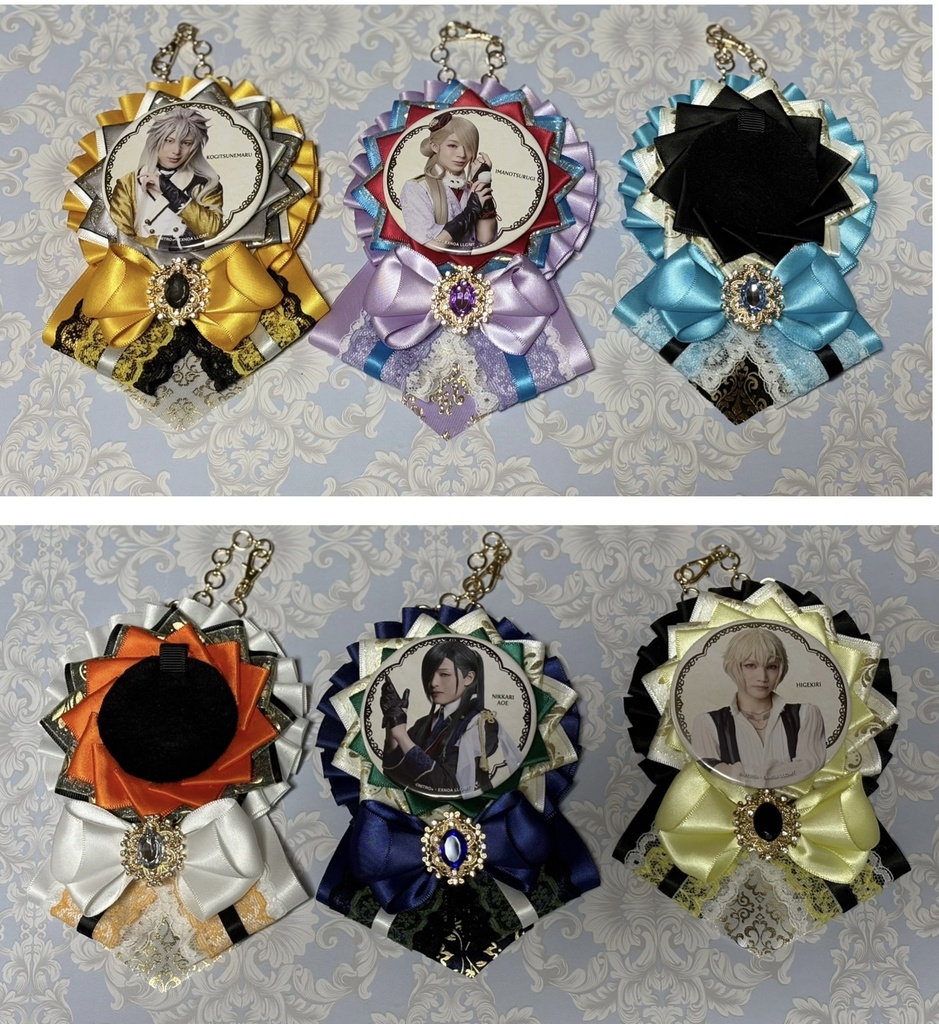 刀剣乱舞 イメージカラーロゼット バッグチャーム