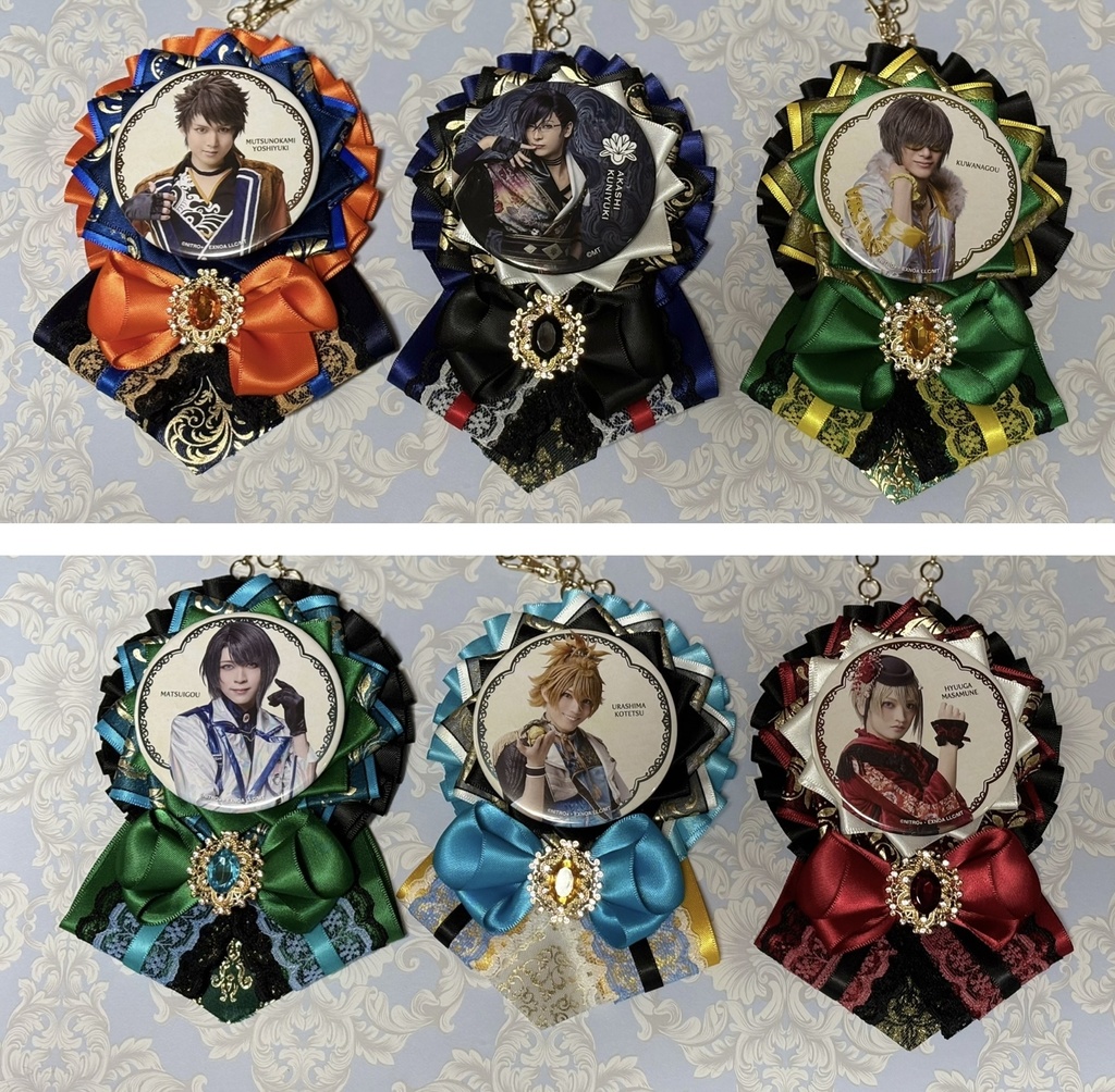 刀剣乱舞　イメージカラーロゼット　バッグチャーム