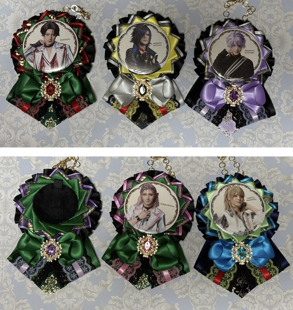 刀剣乱舞 イメージカラーロゼット バッグチャーム