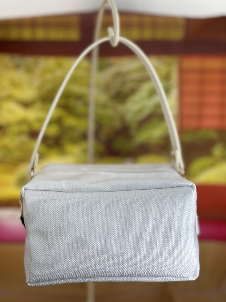 もちもちマスコット2体用ポーチ 無地×和柄猫