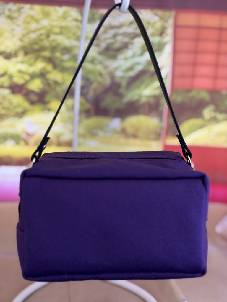 もちもちマスコット2体用ポーチ 無地×和柄猫