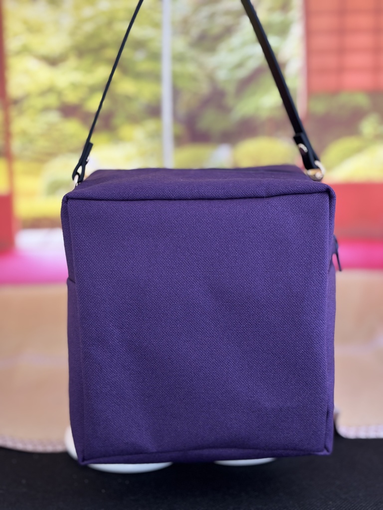 もちもちマスコット4体用ポーチ 無地×和柄猫