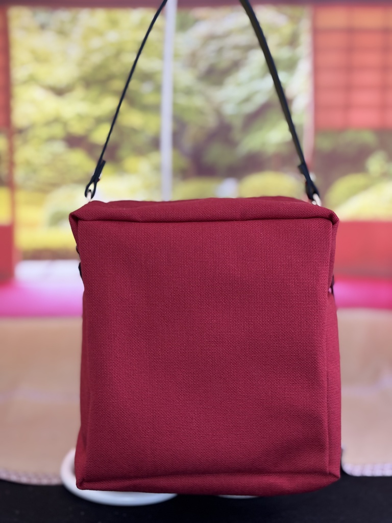 もちもちマスコット4体用ポーチ 無地×和柄猫