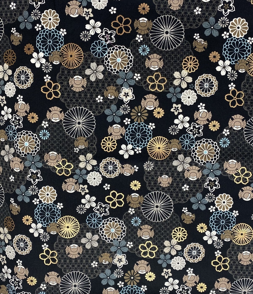 もちもちマスコット4体用ポーチ 無地×ふくらすずめ柄