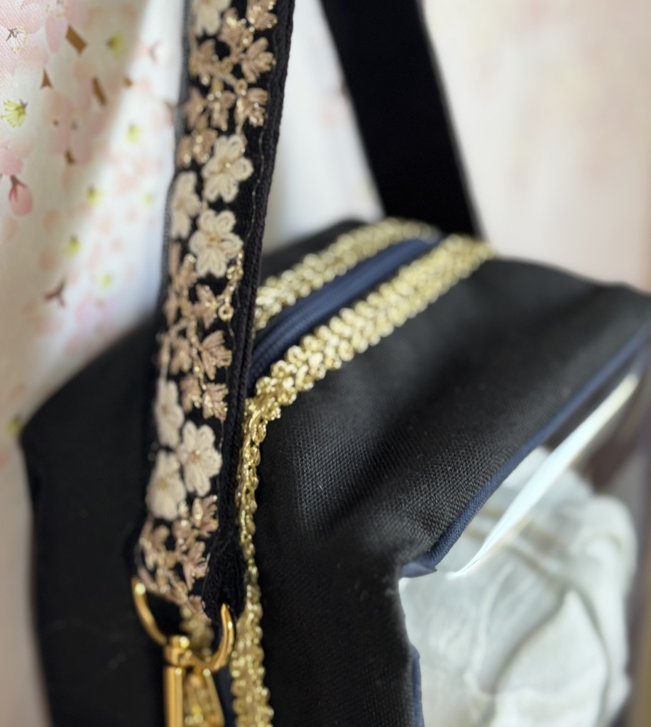 ぬいぐるみ用ポーチ 刺繍リボン 帽子なし