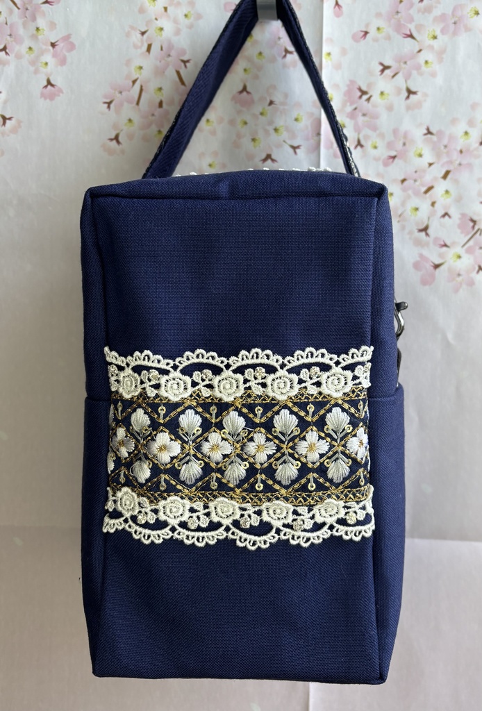 ぬいぐるみ用ポーチ 刺繍リボン 帽子なし