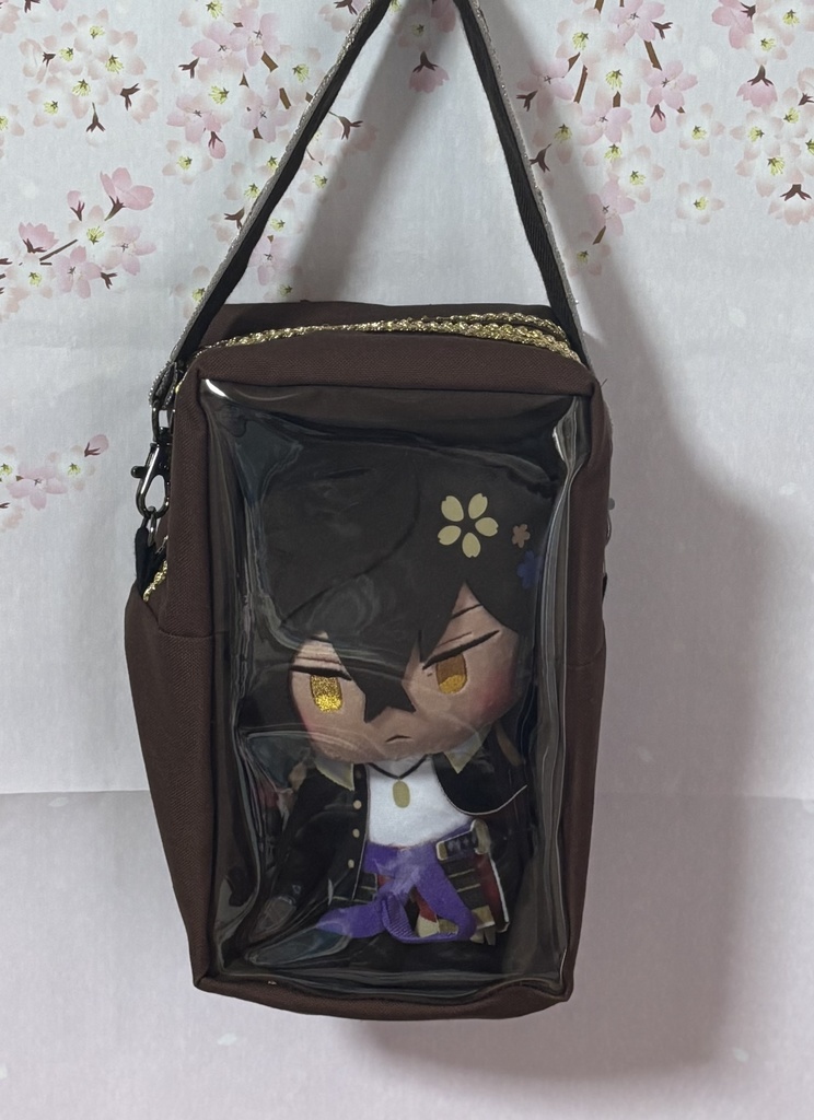 ぬいぐるみ用ポーチ 刺繍リボン 帽子なし