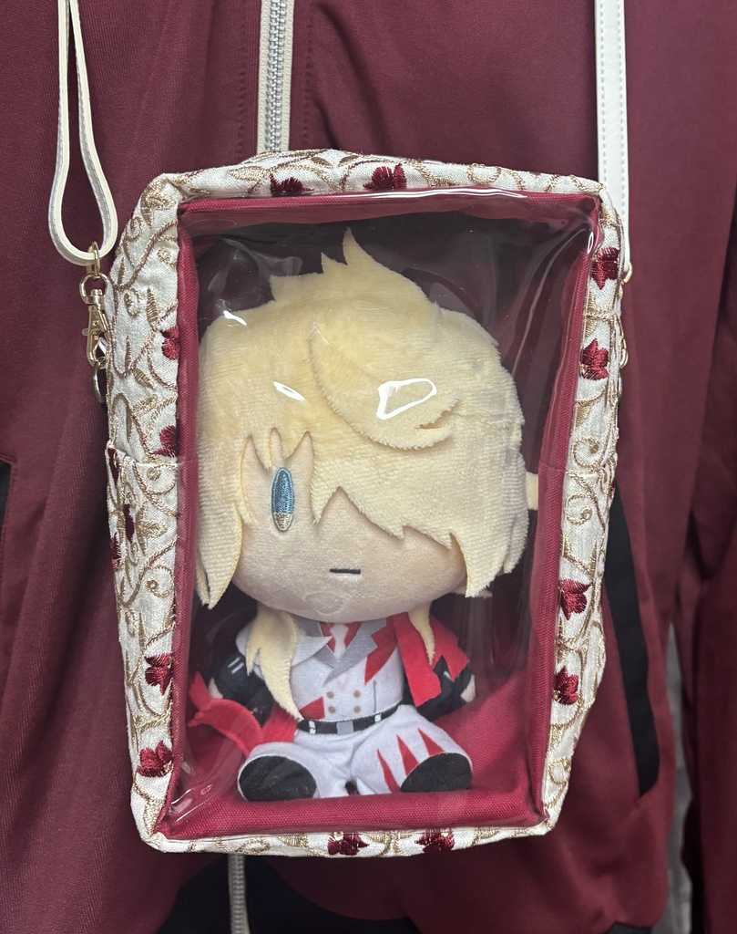 刺繍生地 ぬいぐるみ用ショルダーバッグ