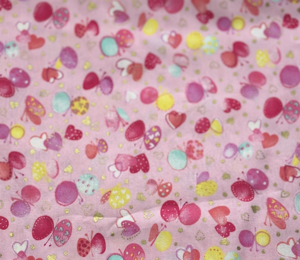 もちもちマスコット2体用ポーチ 濃ピンク×可愛い柄