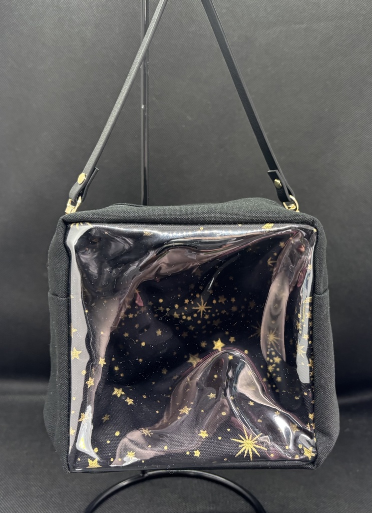 もちぬい4体用ポーチ　無地×星柄