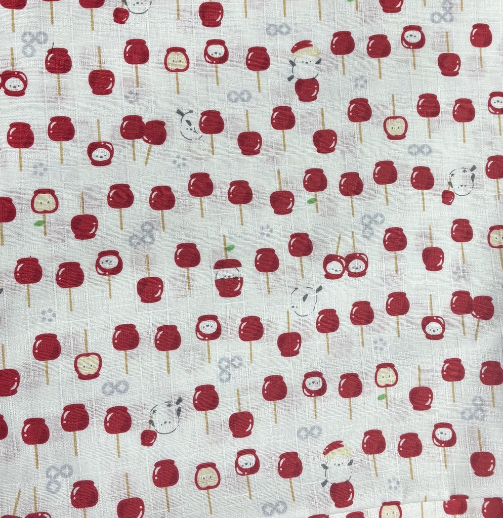 ぬいぐるみ用ポーチ 無地×シマエナガりんご飴